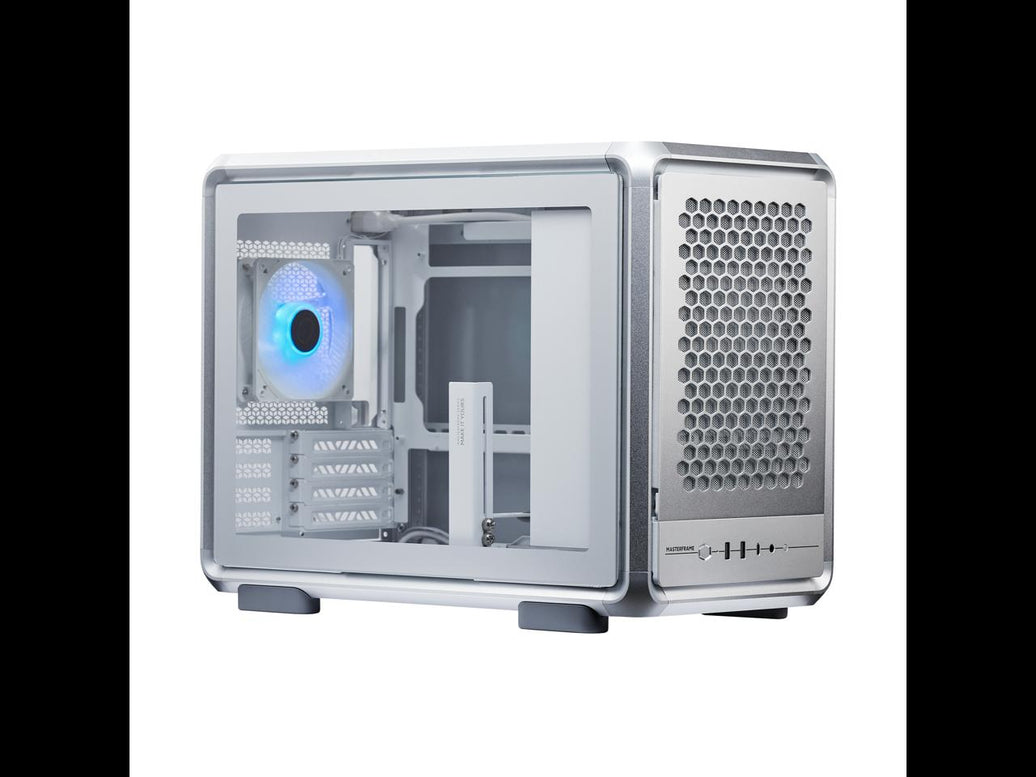 Cooler Master MasterFrame 400 mATX Modular PC Case - Micro-ATX/Mini-ITX, Aluminum Open Frame Chassis, 1 x ARGB Fan Preinstalled, 390mm GPU, 360mm Radiator Support, Silver