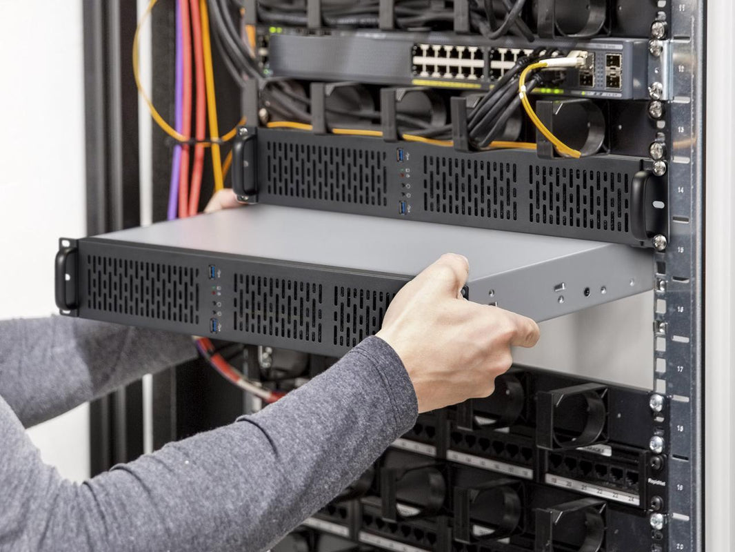 Rosewill 2U Server Chassis Rackmount Case | 4 3.5" HDD Bays | Micro-ATX Compatible |3 x 80mm PWM Fans | 2x USB 3.0 | Silver/Black - RSV-Z2600U