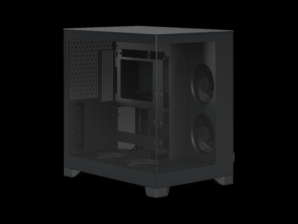 Fractal Design Pop 2 Vision Black - Dual-Chamber PC Gaming Case - Front and Side Glass Panels- Four 120 mm Reverse Blade Fans Included - Spacious Interior - E-ATX (up to 280 mm) ATX/mATX/ITX