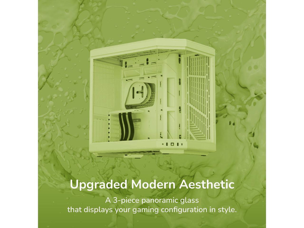 HYTE CS-HYTE-Y70-MM Matcha Milk ABS / Steel / Tempered Glass Dual Chamber Mid-Tower ATX Case Case (Computer Cases - ATX Form)