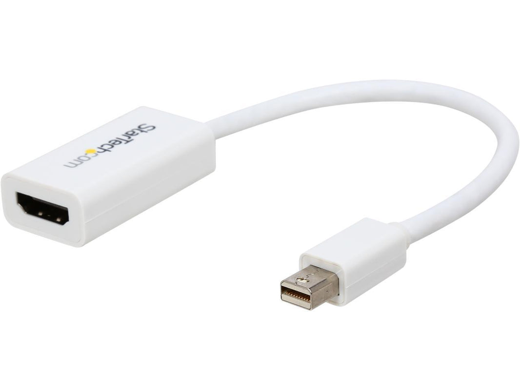 StarTech MDP2HD4KSW Mini DisplayPort to HDMI 4K Audio / Video Converter - mDP 1.2 to HDMI Active Adapter for MacBook Pro/Air - 4K @ 30 Hz - White