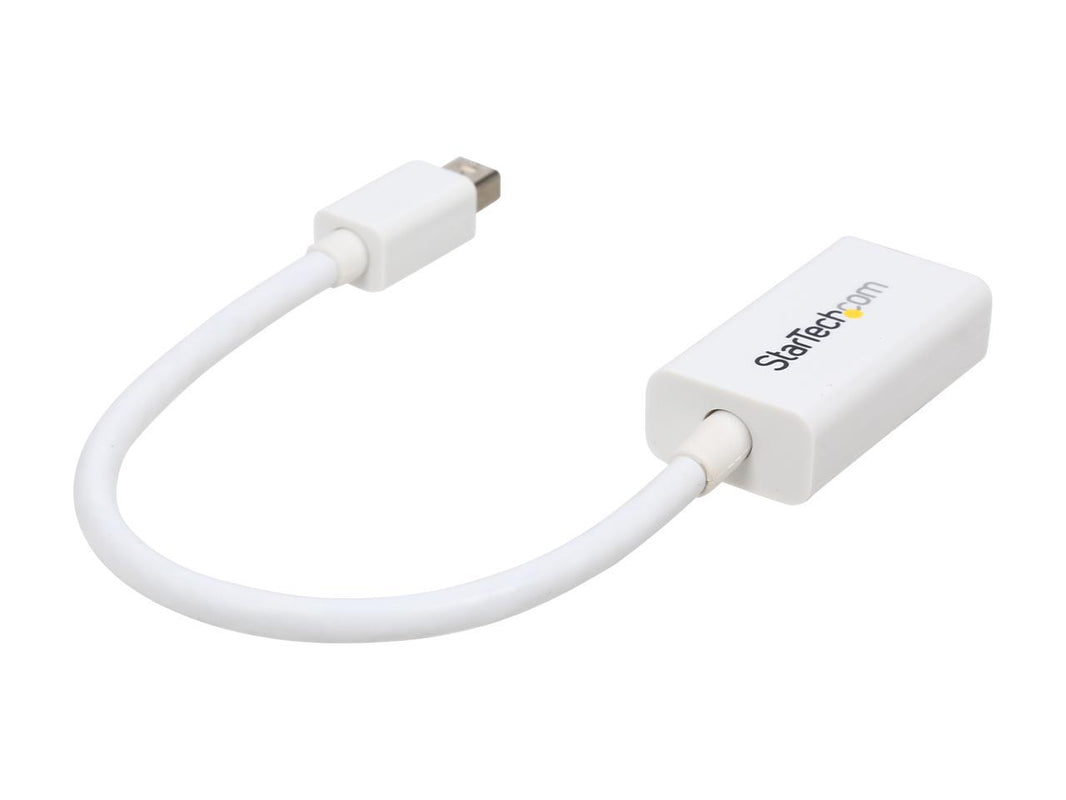 StarTech MDP2HD4KSW Mini DisplayPort to HDMI 4K Audio / Video Converter - mDP 1.2 to HDMI Active Adapter for MacBook Pro/Air - 4K @ 30 Hz - White