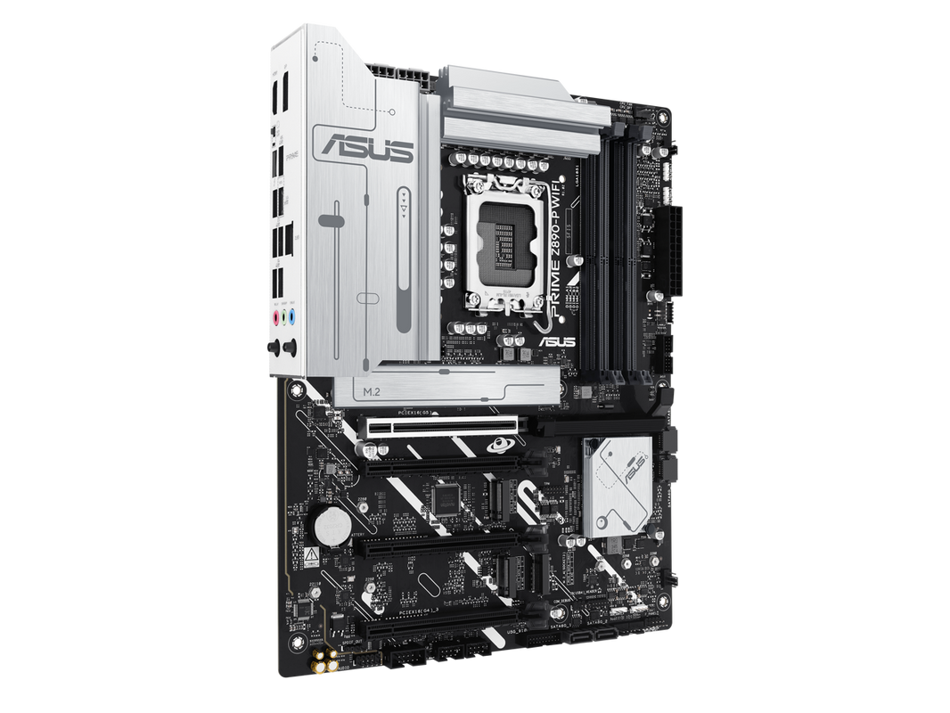 ASUS PRIME Z890-P WIFI Z890 LGA 1851 ATX motherboard, Intel® Core™ Ultra Series 2 Ready, Advanced AI PC-ready, 14+1+1+2 power stage, DDR5, PCIe® 5.0, Thunderbolt™ 4 USB Type-C®, 4x M.2, Wi-Fi 7, 2.5Gb