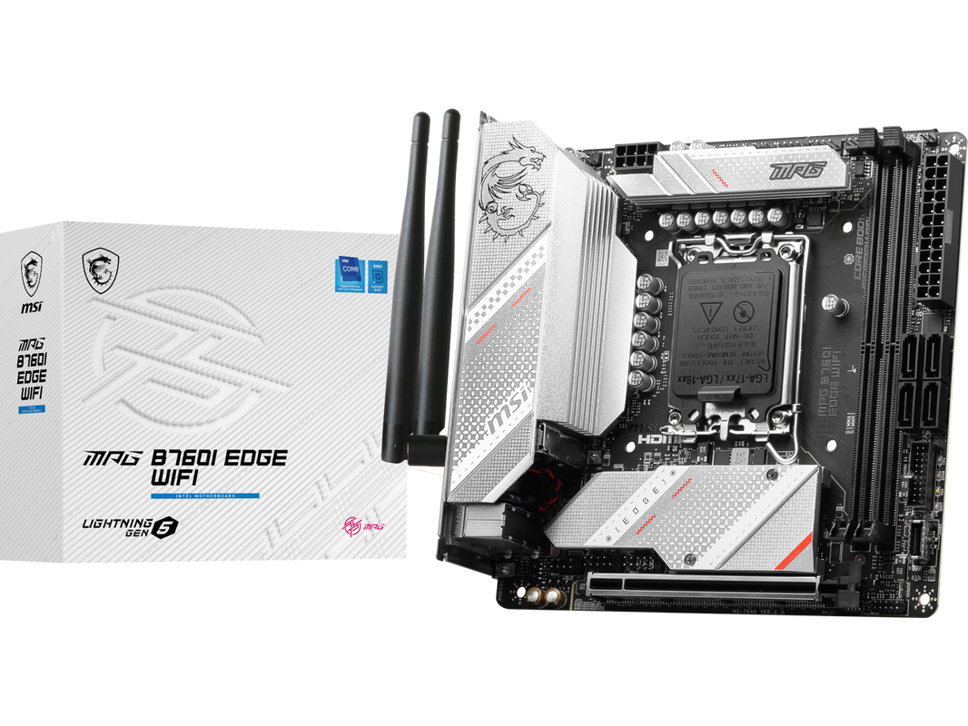 MSI MPG B760I EDGE WIFI LGA 1700 DDR5 Mini ITX Motherboard SATA 6Gb/s, 2.5Gbps LAN,Wi-Fi 6E