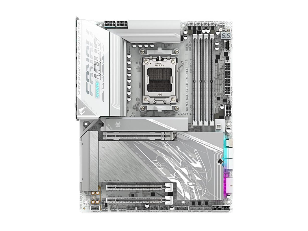 GIGABYTE X870E AORUS ELITE X3D ICE AM5 AMD X870E ATX Motherboard