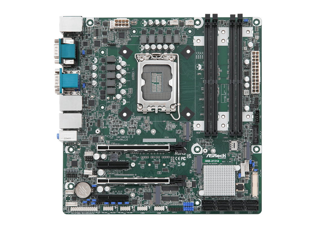 ASRock Industrial IMB-X1314 Intel® W680 Intel® VMD RAID 0/1/5/10 triple LAN TPM 2.0 LGA 1700 Micro ATX Motherboard