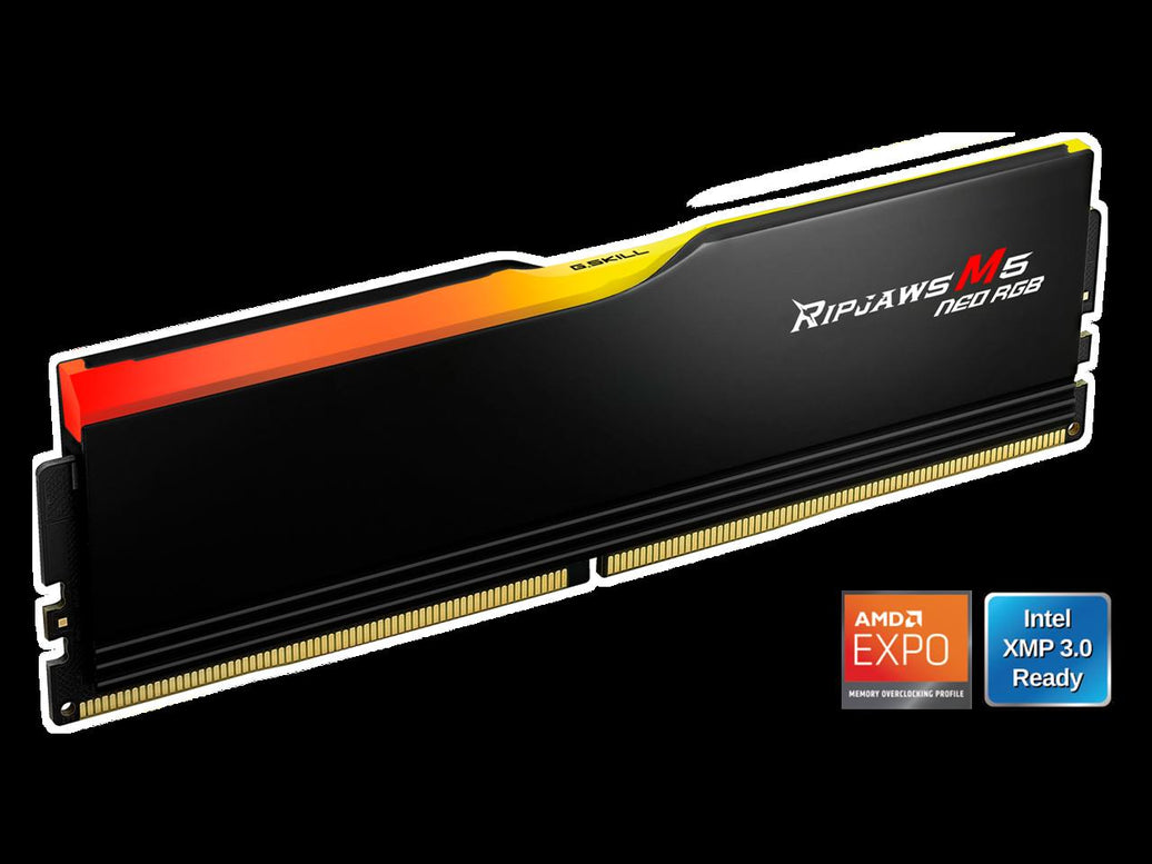 G.SKILL Ripjaws M5 Neo RGB Series 16GB 288-Pin PC RAM DDR5 6000 (PC5 48000) Desktop Memory Model F5-6000J3636F16GX1-RM5NRK