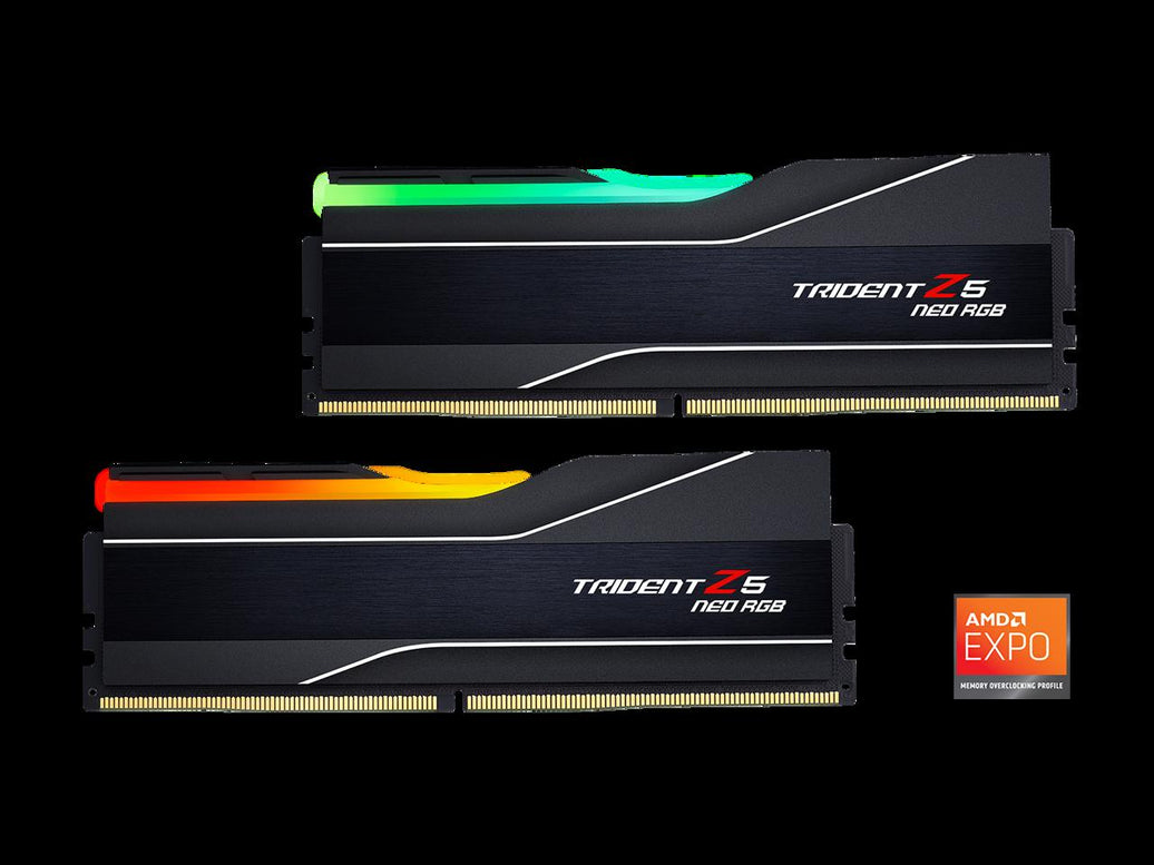 G.SKILL Trident Z5 Neo RGB Series AMD EXPO 32GB (2 x 16GB) 288-Pin PC RAM DDR5 6000 (PC5 48000) Desktop Memory Model F5-6000J3038F16GH2-TZ5NR