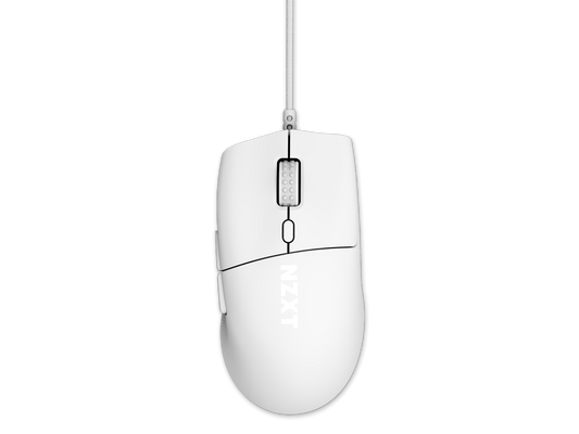 NZXT Lift 2 Ergo LIGHTWEIGHT Ergonomic Wired Gaming Mouse, optical switches, 26,000 DPI, 8K polling rate, White