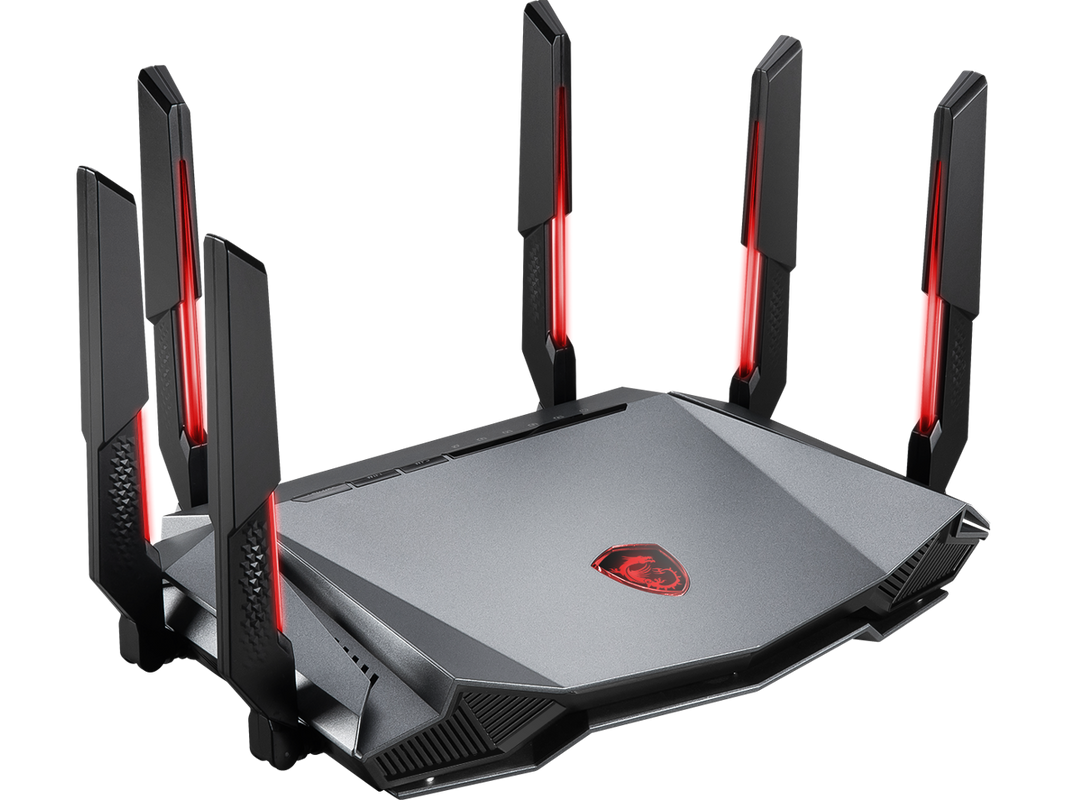 MSI RadiX AXE6600 WiFi 6E Tri-Band Gaming Router support 2.5GHz/5GHz/6GHz, AI QoS support