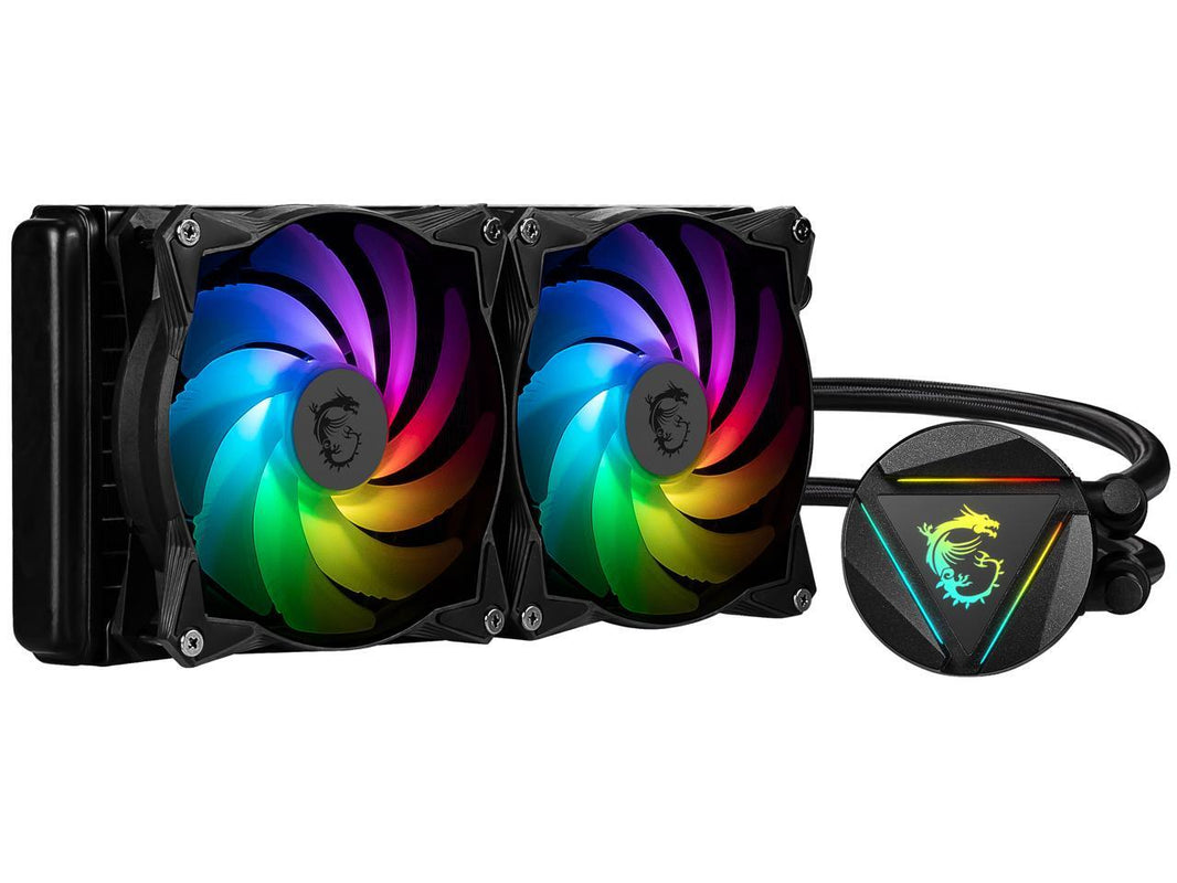 MSI MAG Core Liquid 240R V2 AIO Liquid CPU Cooler, 240mm Radiator, Dual PWM, ARGB Lighting Controlled by Software LGA 1700 Ready / AM5 Compatible
