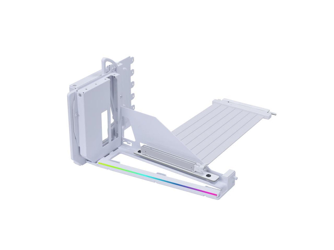 Lian Li 4 Slots Vertical GPU Kit (VG4v4) - Premium Gen 5 Riser Cable PCI-E 5.0, PCIe 3.0/4.0 Compatible, Adjustable Position - (VG4v4 White)