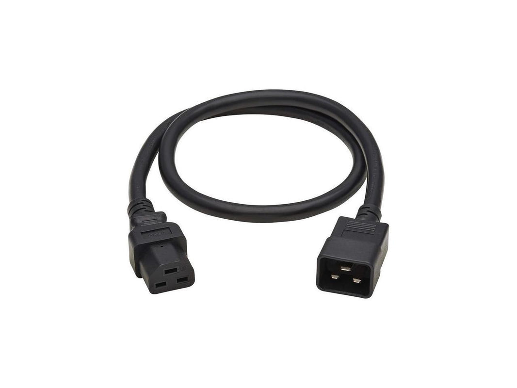 Tripp Lite Power Cord, C20 to C21 - Heavy-Duty, 20A, 250V, 12 AWG, 3 ft. (0.91 m), Black - For Network Switch, PDU, UPS, Router - 250 V AC20 A - Black - 3 ft Cord Length - North America