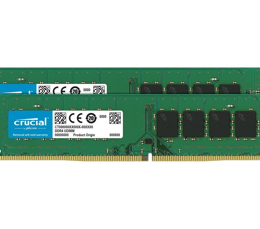 Crucial 16GB (2x 8GB) DDR4 2400 MHz PC RAM 288-pin DIMM Memory Kit CT2K8G4DFS824A