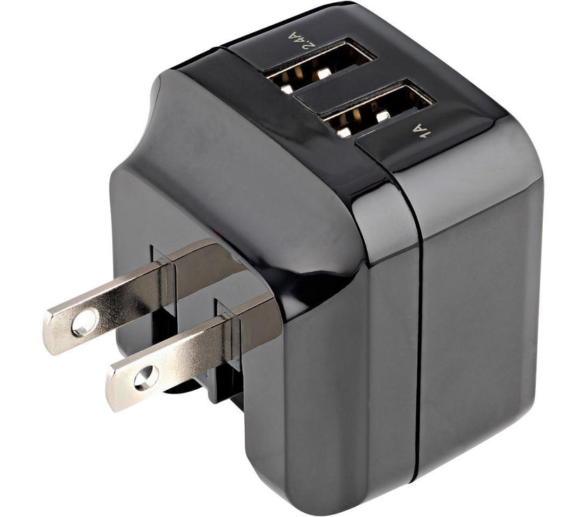 StarTech 2 Port 17W USB Wall Charger USB2PACUBK