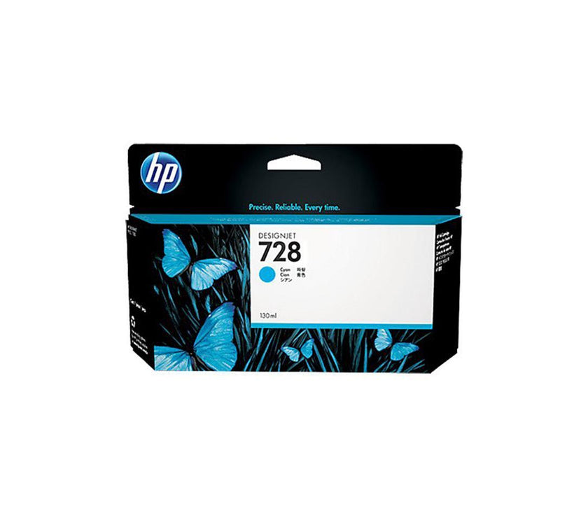 HP 728 130-ml Cyan DesignJet Ink Cartridge, F9J67A