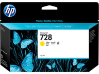 HP 728 130-ml Yellow DesignJet Ink Cartridge, F9J65A