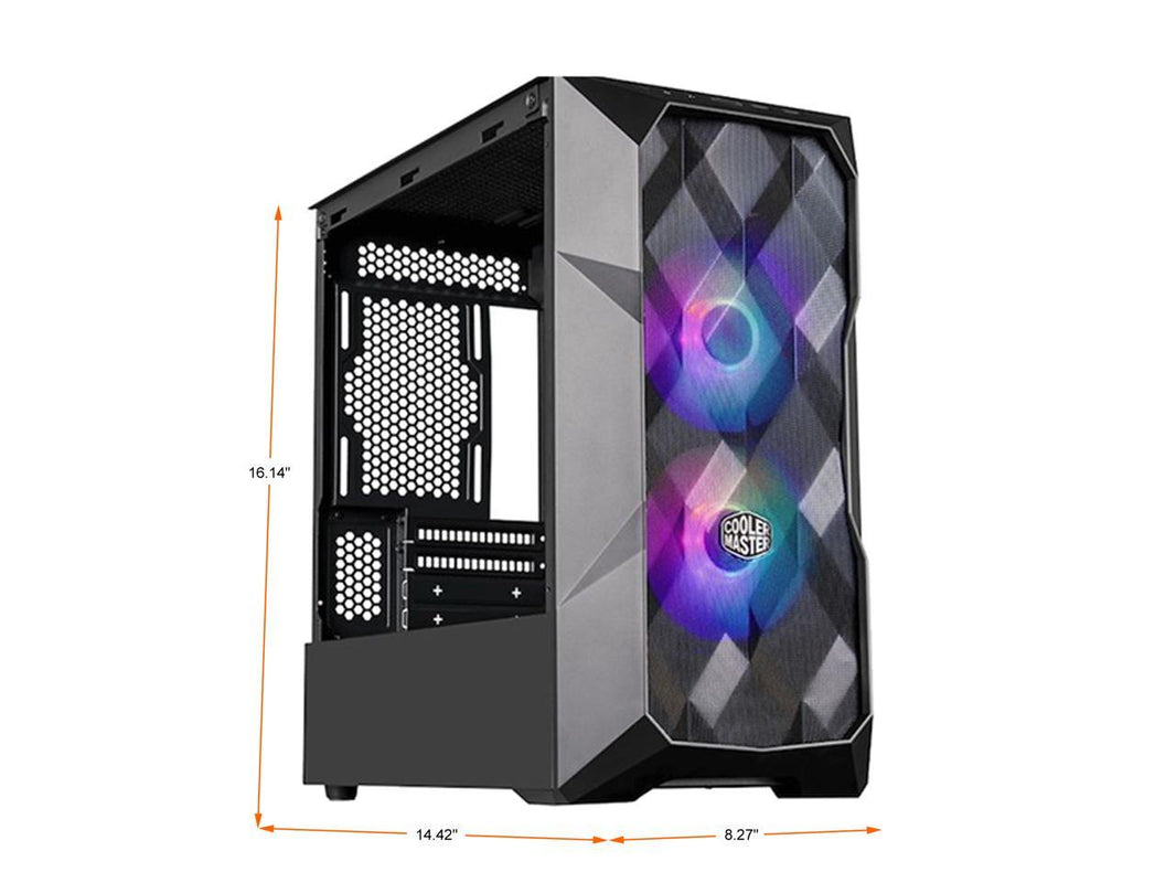 Cooler Master TD300 Mesh TD300-KGNN-S00 Black Steel / Mesh / Plastic / Tempered Glass Micro ATX Tower Computer Case