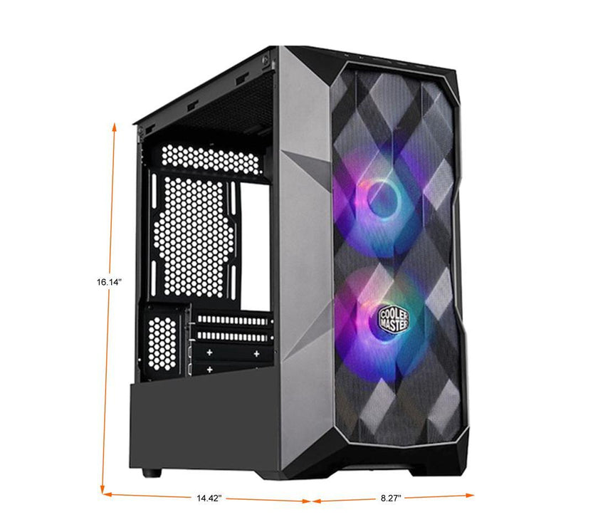 Cooler Master TD300 Mesh TD300-KGNN-S00 Black Steel / Mesh / Plastic / Tempered Glass Micro ATX Tower Computer Case