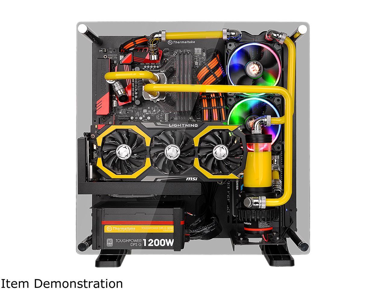 Thermaltake Core P3 TG Black ATX Open Frame Panoramic Viewing Tt LCS Certified Gaming Computer Case CA-1G4-00M1WN-06