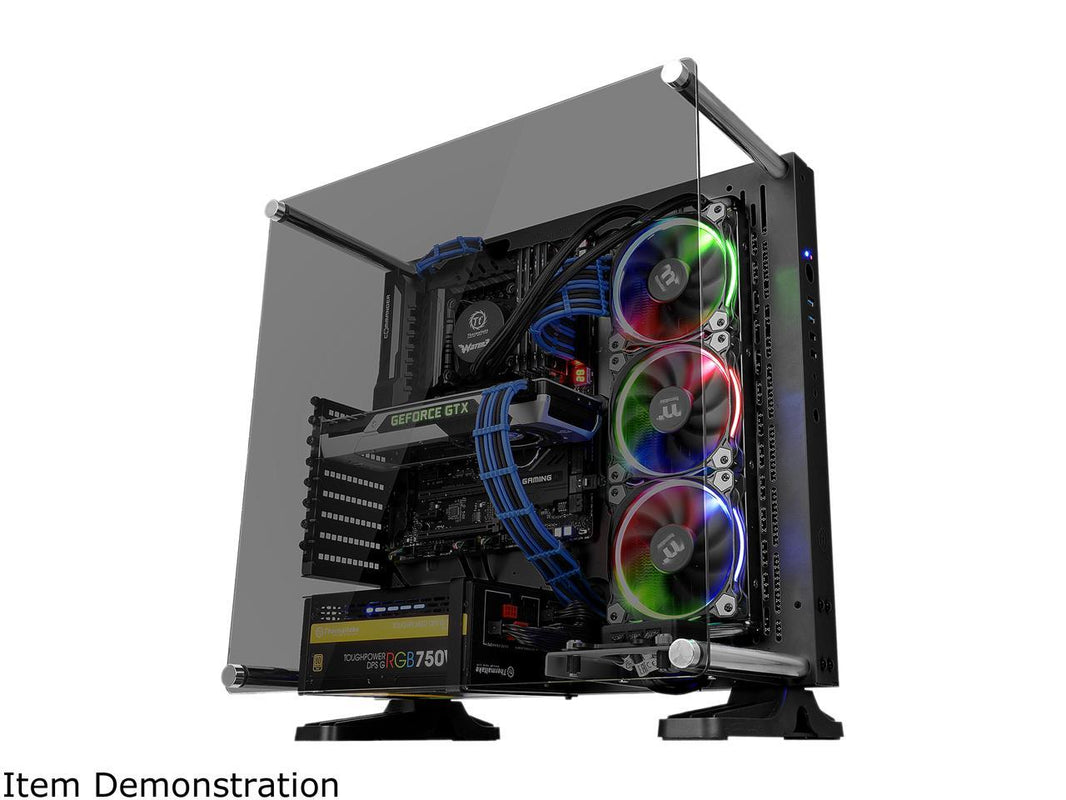 Thermaltake Core P3 TG Black ATX Open Frame Panoramic Viewing Tt LCS Certified Gaming Computer Case CA-1G4-00M1WN-06