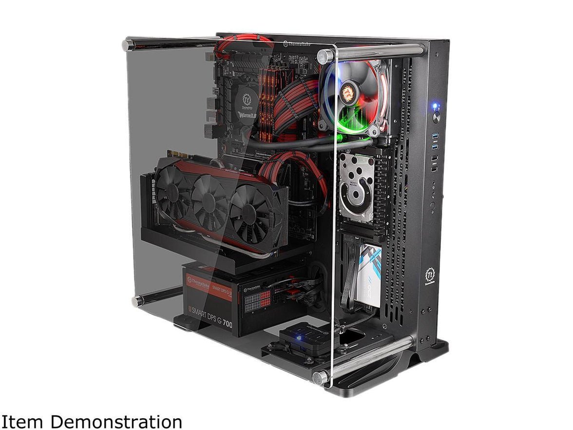 Thermaltake Core P3 TG Black ATX Open Frame Panoramic Viewing Tt LCS Certified Gaming Computer Case CA-1G4-00M1WN-06