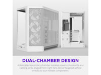 H6 RGB+ (2026) Compact Dual-chamber ATX Case - All White