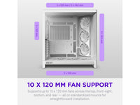 H6 RGB+ (2026) Compact Dual-chamber ATX Case - All White