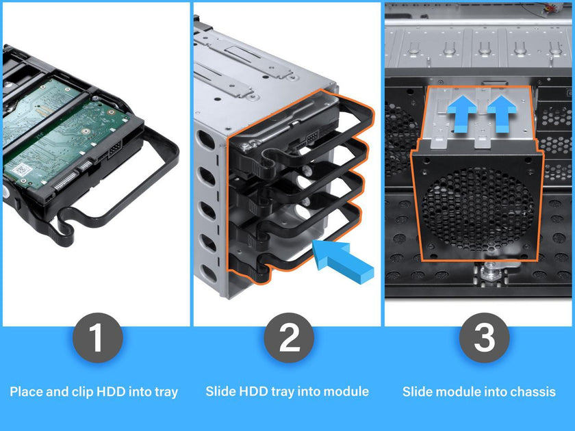 Rosewill 4U Server Chassis Rackmount Case | 8 3.5" HDD Bays, 3 5.25" Devices | ATX, CEB Compatible | 2 Front 120mm Fans, 2 Rear 80mm Fans | 2x USB 3.0 | Front Panel Lock | Silver/Black - RSV-R4000U