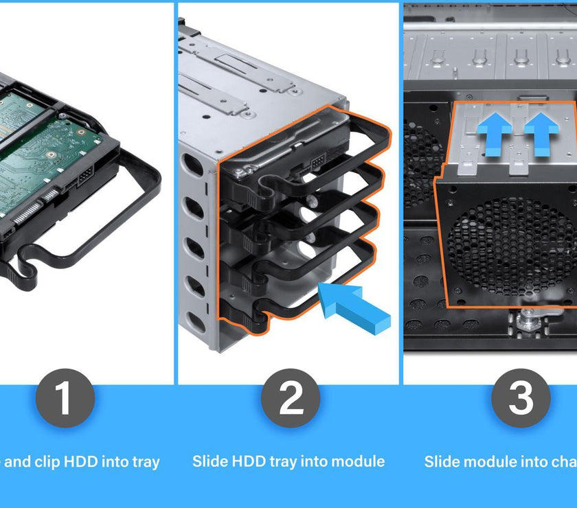 Rosewill 4U Server Chassis Rackmount Case | 8 3.5" HDD Bays, 3 5.25" Devices | ATX, CEB Compatible | 2 Front 120mm Fans, 2 Rear 80mm Fans | 2x USB 3.0 | Front Panel Lock | Silver/Black - RSV-R4000U