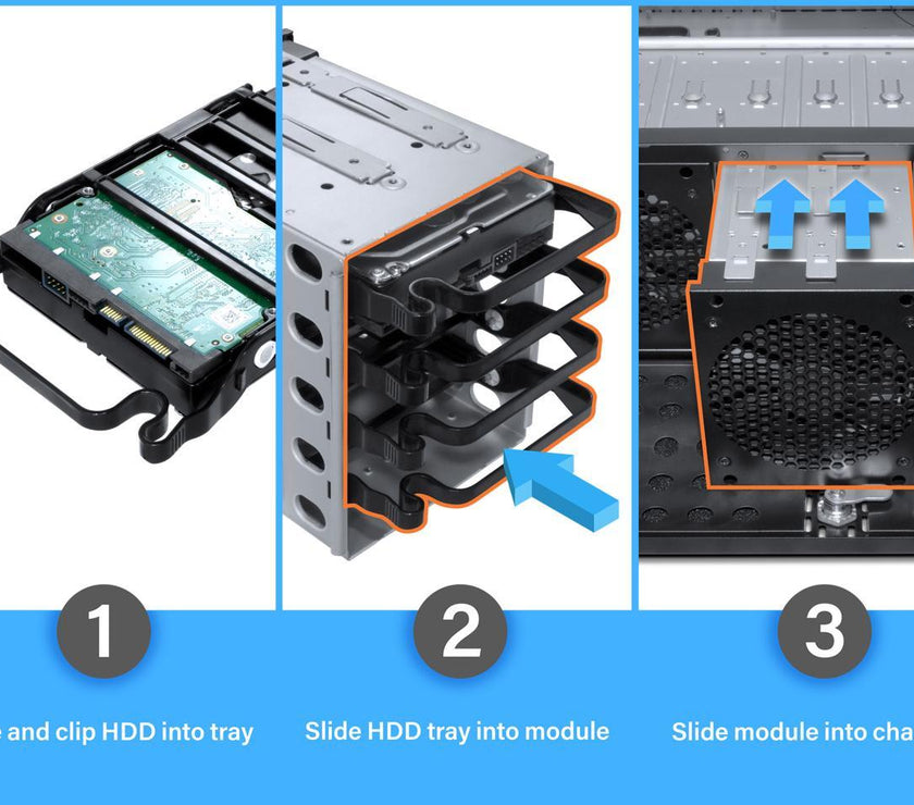 Rosewill 4U Server Chassis Rackmount Case | 8 3.5" HDD Bays, 3 5.25" Devices | E-ATX Compatible | 5 Front 120mm Fans, 2 Rear 80mm Fans | 2x USB 3.0 | Front Panel Lock | Silver/Black - RSV-L4000U