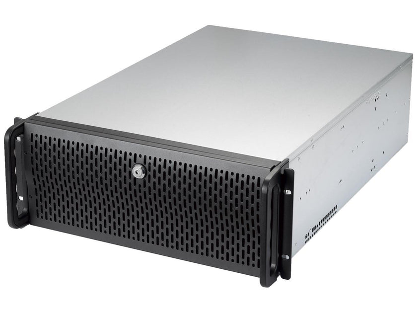 Rosewill 4U Server Chassis Rackmount Case | 15 3.5" HDD Bays | E-ATX Compatible | 6 Front 120mm Fans, 2 Rear 80mm Fans | 2x USB 3.0 | Front Panel Lock and Key | Silver/Black - RSV-L4500U