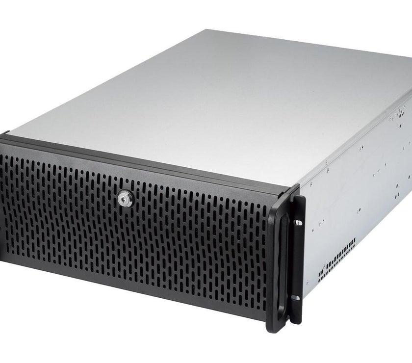 Rosewill 4U Server Chassis Rackmount Case | 15 3.5" HDD Bays | E-ATX Compatible | 6 Front 120mm Fans, 2 Rear 80mm Fans | 2x USB 3.0 | Front Panel Lock and Key | Silver/Black - RSV-L4500U