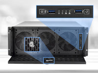 Rosewill 4U Server Chassis Rackmount Case | 15 3.5" HDD Bays | E-ATX Compatible | 6 Front 120mm Fans, 2 Rear 80mm Fans | 2x USB 3.0 | Front Panel Lock and Key | Silver/Black - RSV-L4500U