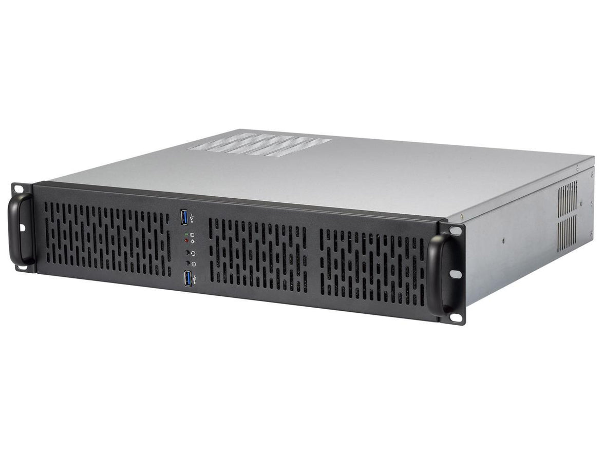 Rosewill 2U Server Chassis Rackmount Case | 4 3.5" HDD Bays | Micro-ATX Compatible |3 x 80mm PWM Fans | 2x USB 3.0 | Silver/Black - RSV-Z2600U