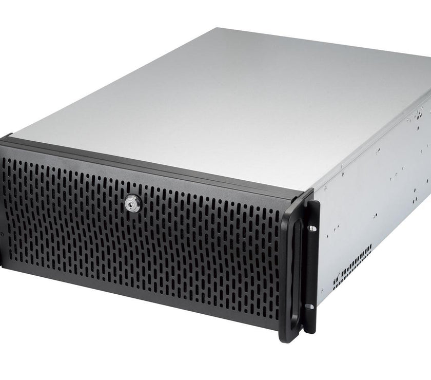 Rosewill 4U Server Chassis Rackmount Case | 12 Hot Swap 3.5", 2.5" SATA I, SATA II, SATA III SAS | E-ATX Compatible | 3 Front 120mm Fans, 2 Rear 80mm Fans | 2x USB 3.0| Front Panel Lock - RSV-L4412U