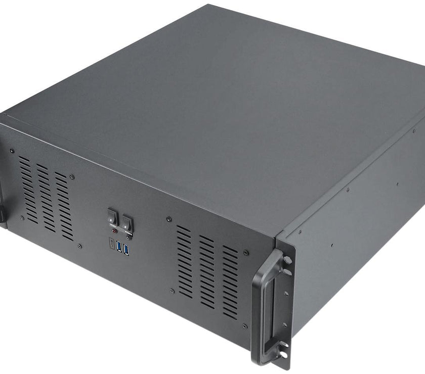 Rosewill 4U Server Chassis Rackmount Case | 11x 3.5" Bays, 3x 5.25" Devices| ATX, CEB Compatible | 2 120mm PWM Fan, 2 80mm PWM Fans | 2x USB 3.0, 1 USB-C 3.1 | Front Panel Lock and Key | - RSV-R4200U