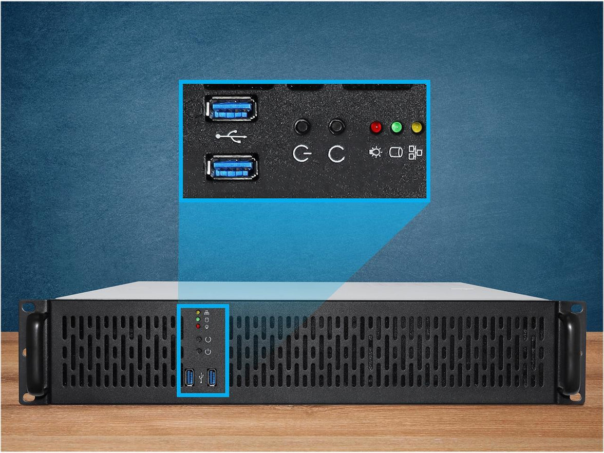 Rosewill 2U Server Chassis Rackmount Case, 4x 3.5" Bays, 2x 2.5" Devices, Micro-ATX Compatible, 2x 80mm PMW Fans, 2x USB 3.0 - RSV-Z2800U