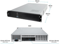 Rosewill 2U Server Chassis Rackmount Case, 4x 3.5" Bays, 2x 2.5" Devices, E-ATX Compatible, 3x 80mm PWM Fans, 2x USB 3.0 - RSV-Z2900U