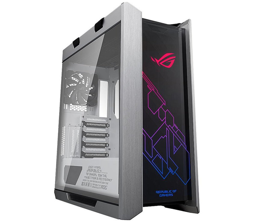 ASUS ROG Strix Helios GX601 White Edition RGB Mid-Tower Computer Case for ATX/ EATX Motherboards with Tempered Glass, Aluminum Frame, GPU Braces, 420mm Radiator Support and Aura Sync