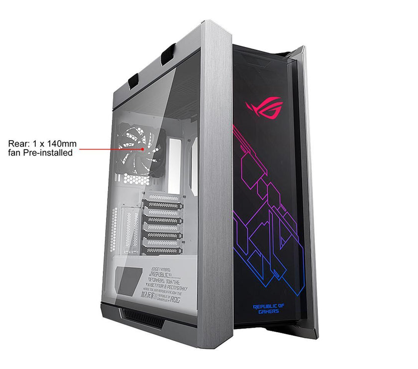 ASUS ROG Strix Helios GX601 White Edition RGB Mid-Tower Computer Case for ATX/ EATX Motherboards with Tempered Glass, Aluminum Frame, GPU Braces, 420mm Radiator Support and Aura Sync