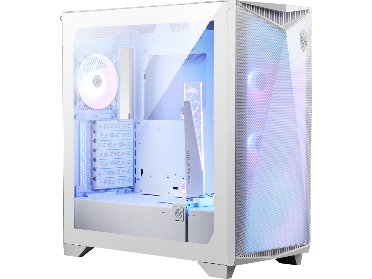MSI MPG GUNGNIR 300R AIRFLOW WHITE, USA, 2xUSB 3.2 Gen 1, 1xUSB 3.2 Gen2 Type-C, 4x120mm PWM ARGB Fan, ARGB+PWM Control Board, Tempered Glass Window