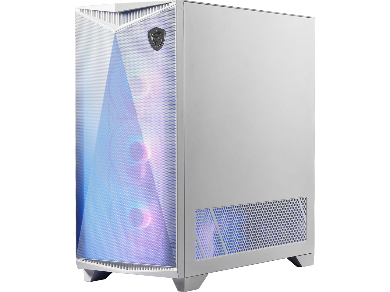 MSI MPG GUNGNIR 300R AIRFLOW WHITE, USA, 2xUSB 3.2 Gen 1, 1xUSB 3.2 Gen2 Type-C, 4x120mm PWM ARGB Fan, ARGB+PWM Control Board, Tempered Glass Window