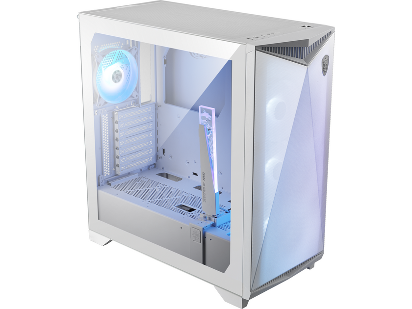 MSI MPG GUNGNIR 300R AIRFLOW WHITE, USA, 2xUSB 3.2 Gen 1, 1xUSB 3.2 Gen2 Type-C, 4x120mm PWM ARGB Fan, ARGB+PWM Control Board, Tempered Glass Window