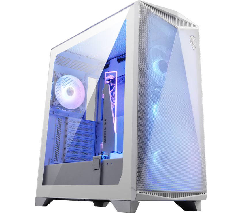 MSI MPG GUNGNIR 300R AIRFLOW WHITE, USA, 2xUSB 3.2 Gen 1, 1xUSB 3.2 Gen2 Type-C, 4x120mm PWM ARGB Fan, ARGB+PWM Control Board, Tempered Glass Window