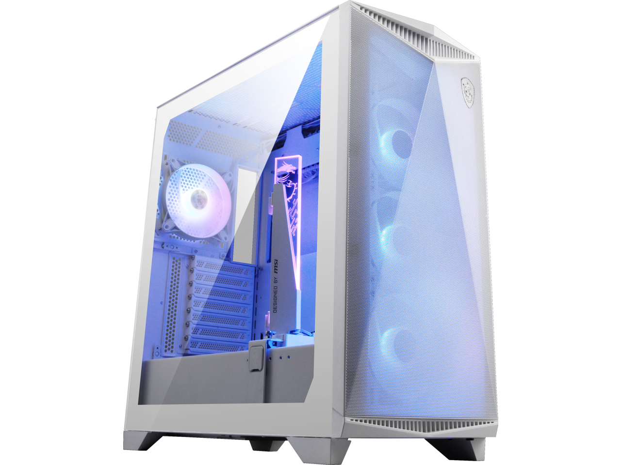 MSI MPG GUNGNIR 300R AIRFLOW WHITE, USA, 2xUSB 3.2 Gen 1, 1xUSB 3.2 Gen2 Type-C, 4x120mm PWM ARGB Fan, ARGB+PWM Control Board, Tempered Glass Window
