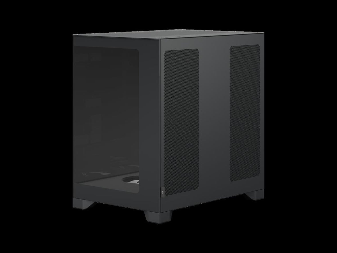 Fractal Design Pop 2 Vision Black RGB - Dual-Chamber PC Gaming Case - Front and Side Glass Panels- Four 120 mm Reverse Blade RGB Fans Included - Spacious Interior - E-ATX (up to 280 mm) ATX/mATX/ITX