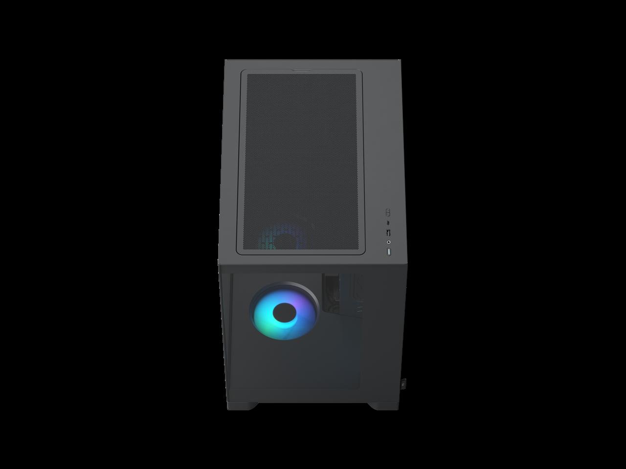 Fractal Design Pop 2 Vision Black RGB - Dual-Chamber PC Gaming Case - Front and Side Glass Panels- Four 120 mm Reverse Blade RGB Fans Included - Spacious Interior - E-ATX (up to 280 mm) ATX/mATX/ITX