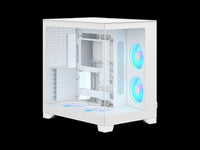 Fractal Design Pop 2 Vision White RGB - Dual-Chamber PC Gaming Case - Front and Side Glass Panels- Four 120 mm Reverse Blade RGB Fans Included - Spacious Interior - E-ATX (up to 280 mm) ATX/mATX/ITX