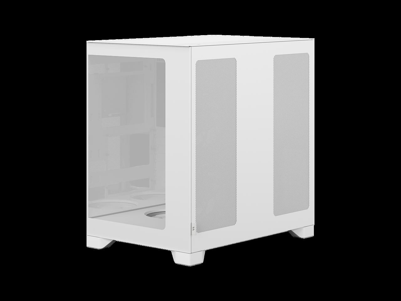 Fractal Design Pop 2 Vision White RGB - Dual-Chamber PC Gaming Case - Front and Side Glass Panels- Four 120 mm Reverse Blade RGB Fans Included - Spacious Interior - E-ATX (up to 280 mm) ATX/mATX/ITX
